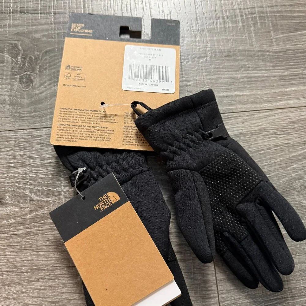 NWT The North Face Kids' Sierra Etip Gloves Black Size Medium M